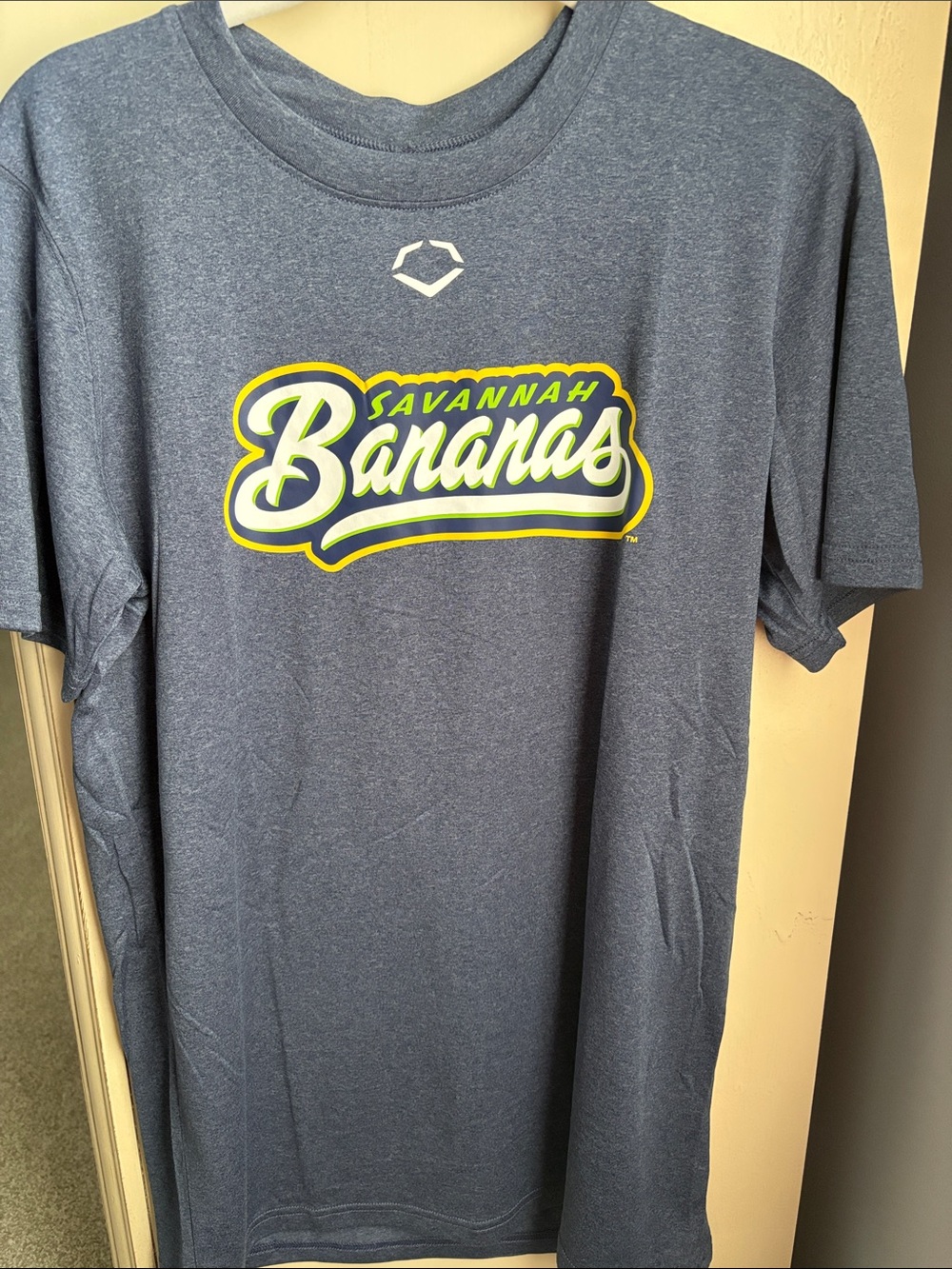 Savannah Bananas Heather Navy Logo Tee- Youth XL or Women’s Small
